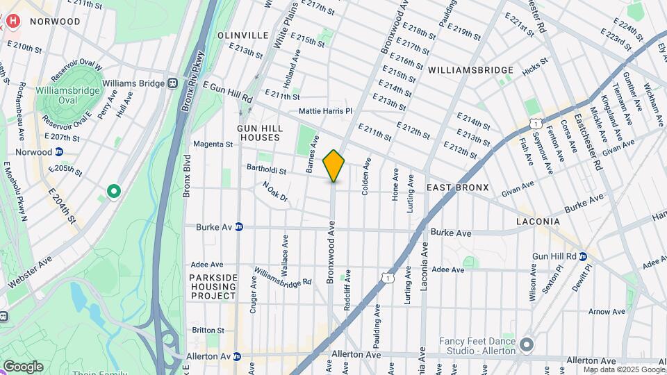 3316 Bronxwood Ave Map and Location Details