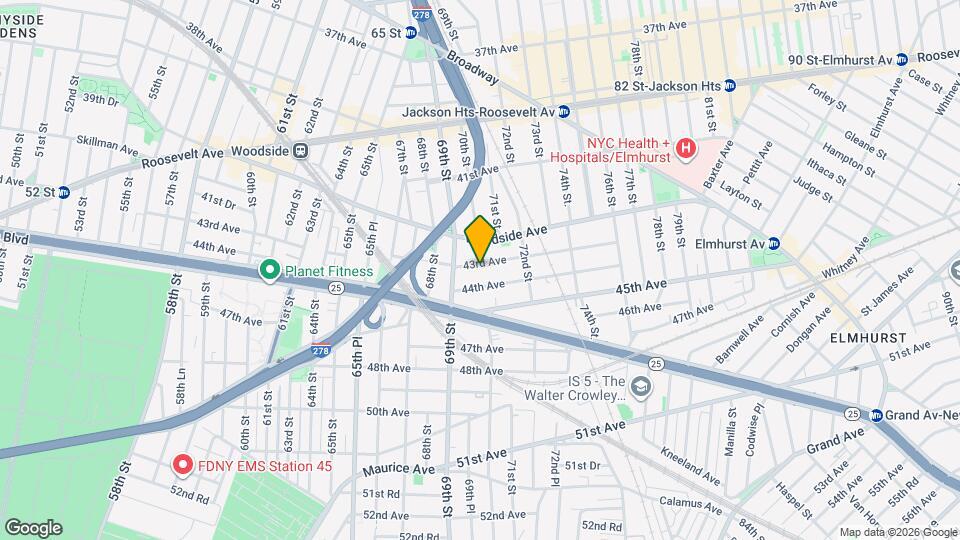 69-28 43rd Ave Mapa y Detalles de la Ubicación