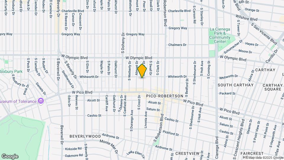 1115 S La Peer Dr, Unit 1115 Map and Location Details