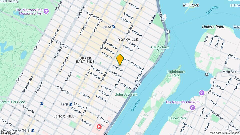 437 East 80th Street Map and Location Details