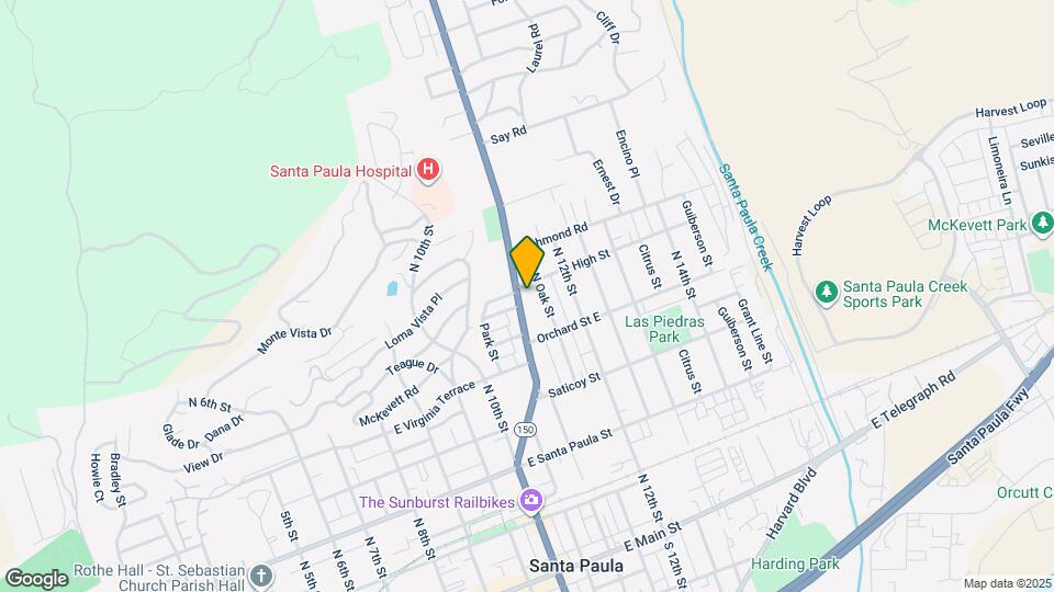 539 N Ojai Rd Map and Location Details