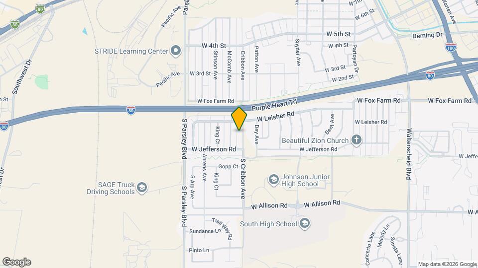 126 S Cribbon Ave Map and Location Details