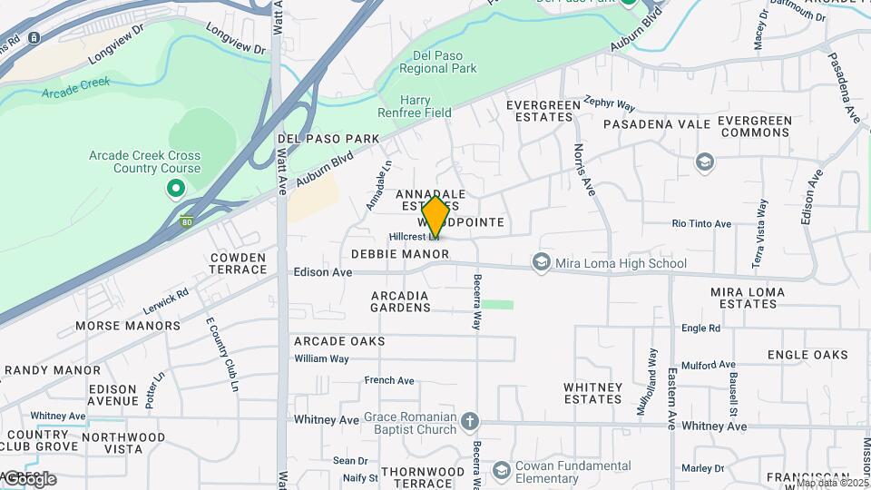 3820 Hillcrest Ln Map and Location Details