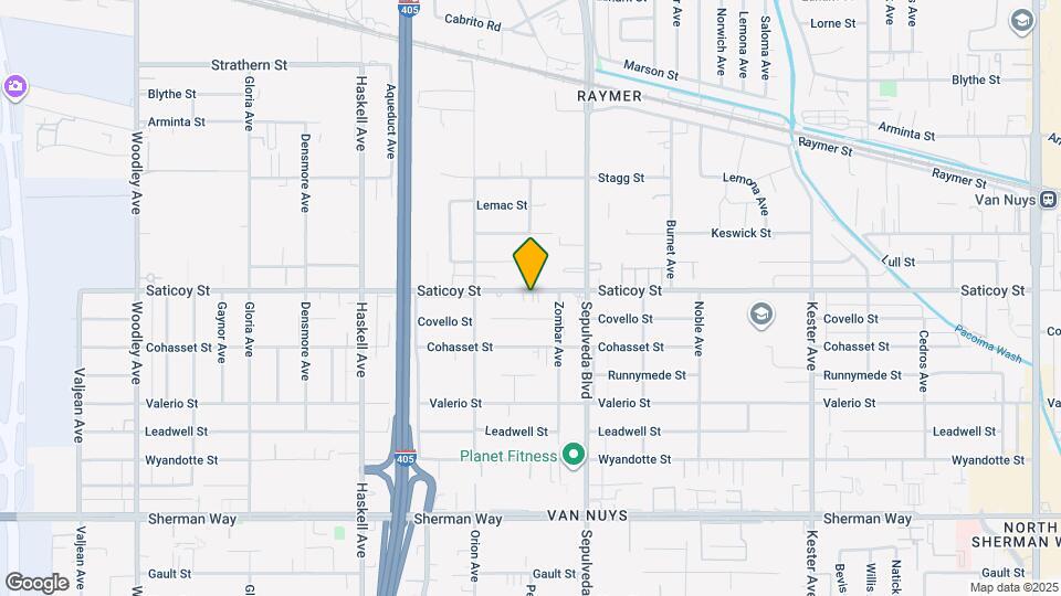15360 Saticoy St Map and Location Details
