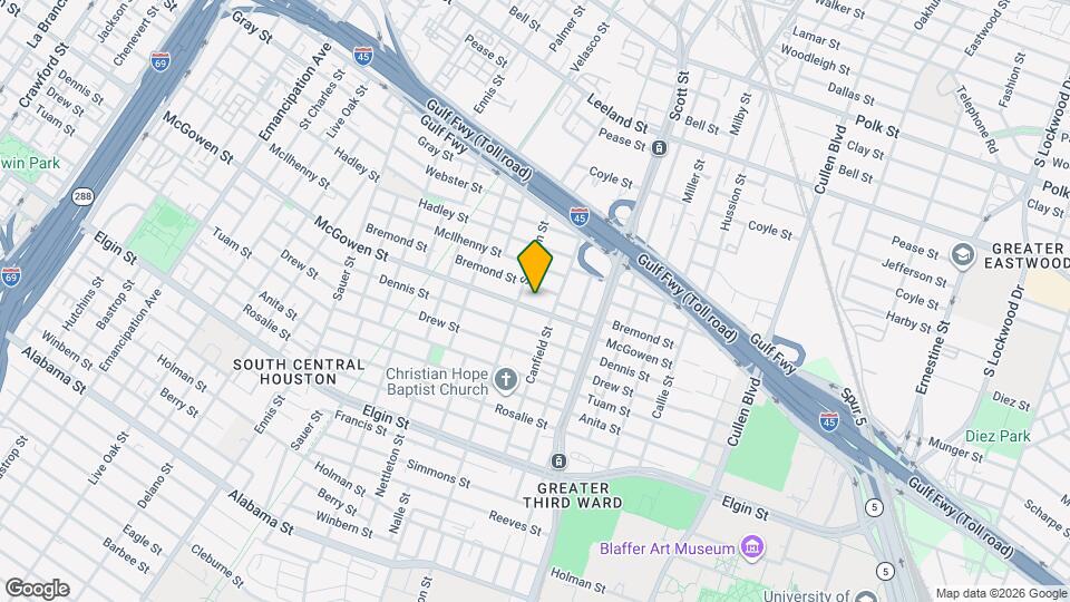 3411 McGowen St Map and Location Details