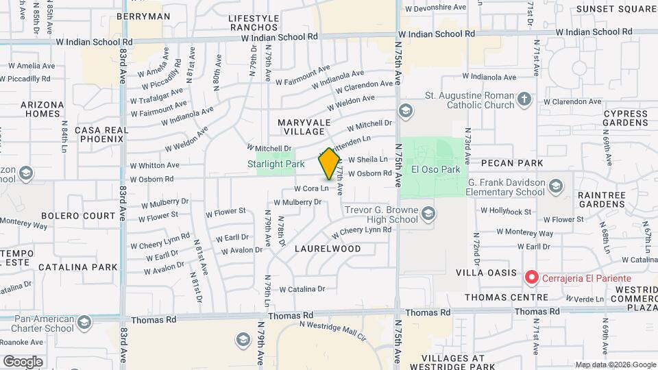 7716 W Cora Ln Map and Location Details