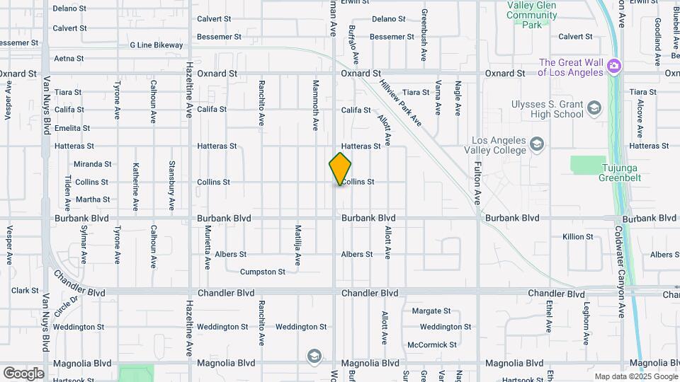 5646 Woodman Ave Map and Location Details