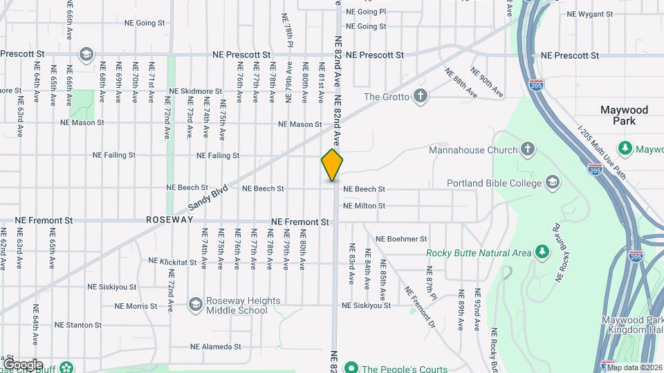 8131 NE Beech St Map and Location Details