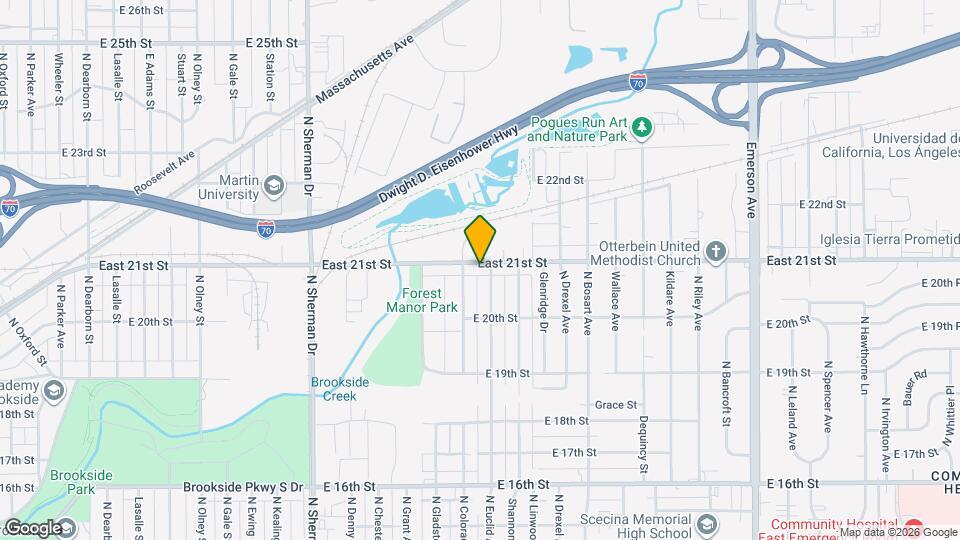 4321 East 21st St Map and Location Details