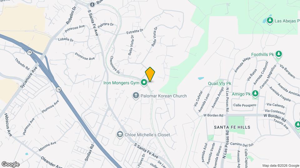 2530 Cherimoya Dr Map and Location Details