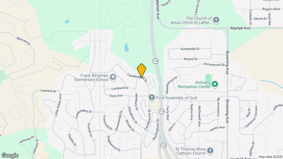 2601 Candlewood Dr Map and Location Details
