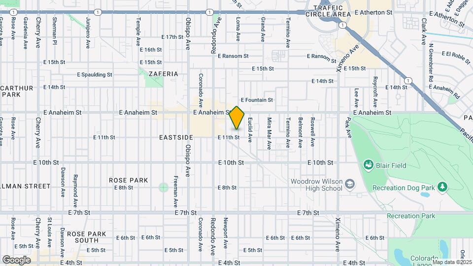 1109-1125 Loma Ave Map and Location Details