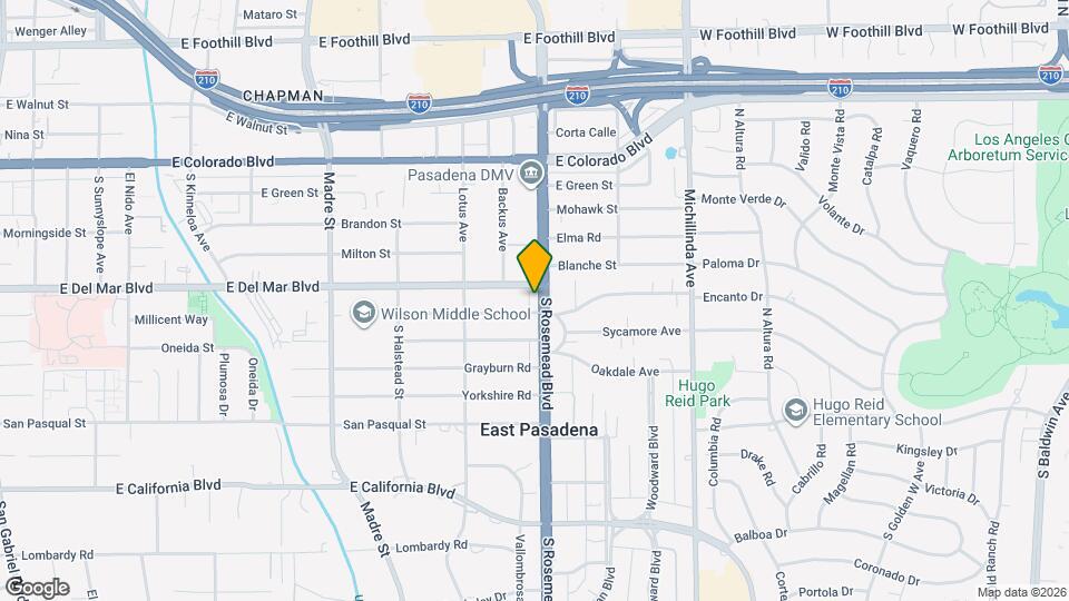 259 S Rosemead Blvd, Unit A Map and Location Details