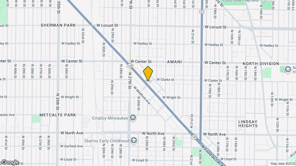 2500 W Fond du Lac Ave Map and Location Details