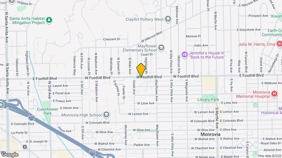 620  W Foothill Blvd Map and Location Details