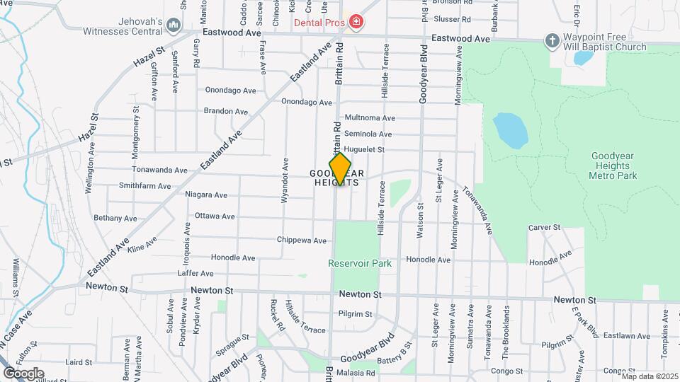 555 Brittain Rd Map and Location Details