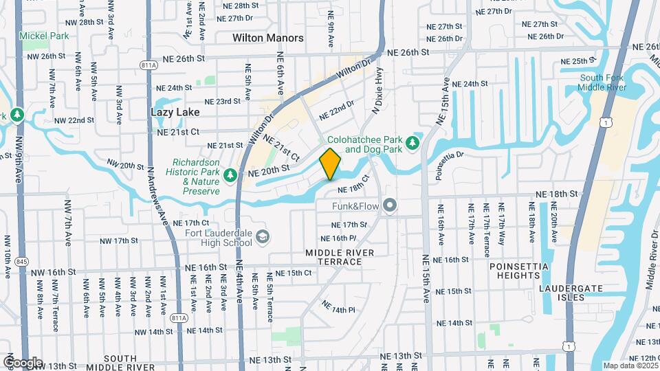 821 NE 18th Ct Map and Location Details