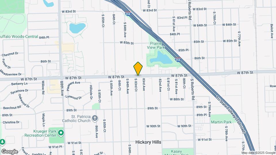 8351 W 87th St, Unit Hickory hills Condo Map and Location Details