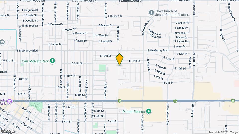 1024 N Pueblo Dr Map and Location Details