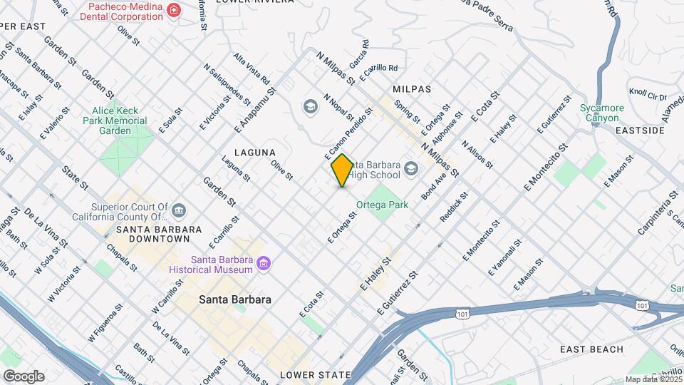 550 E De La Guerra St Mapa y Detalles de la Ubicación