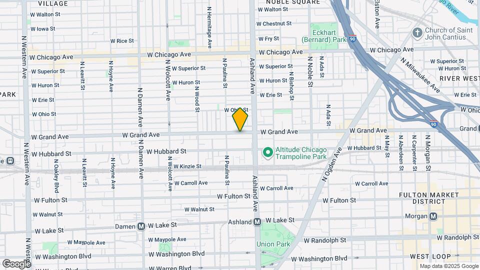 1629 W Grand Ave Map and Location Details