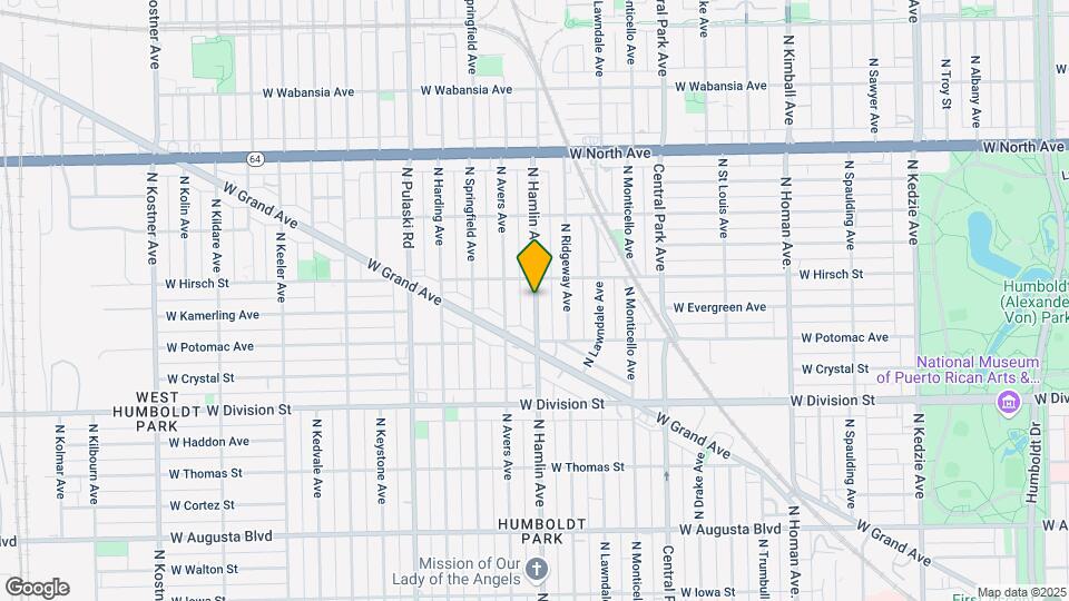 1366 N Hamlin Ave, Unit 1 Mapa y Detalles de la Ubicación