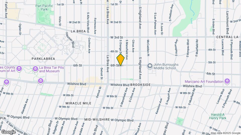 605 S Orange Dr Mapa y Detalles de la Ubicación