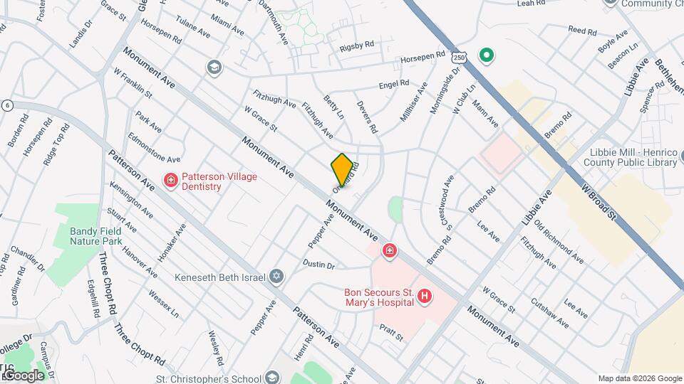 1301 Orchard Rd Map and Location Details