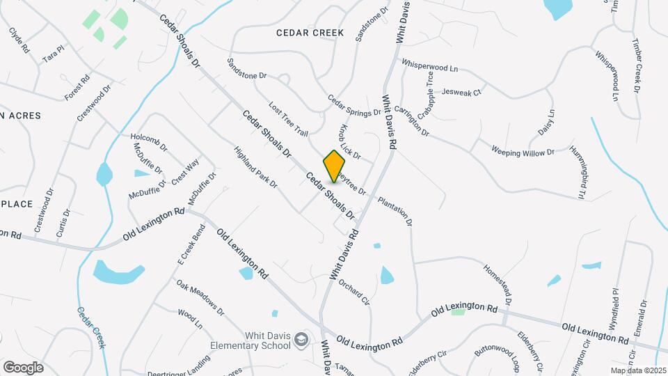 1807 Cedar Shoals Dr Map and Location Details