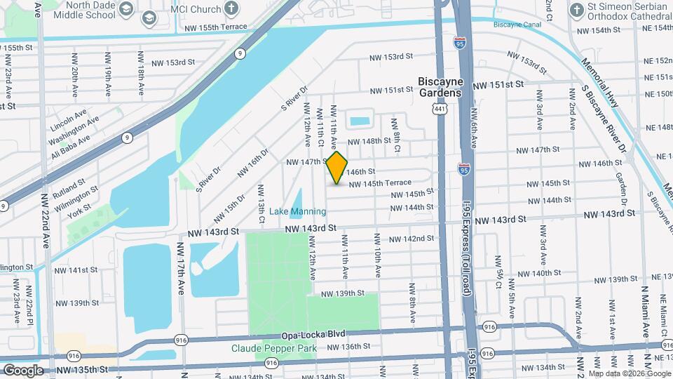 1110 NW 145th Terrace Map and Location Details