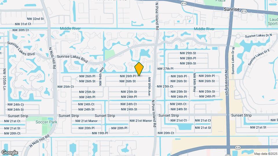 9040 NW 26th Pl Map and Location Details