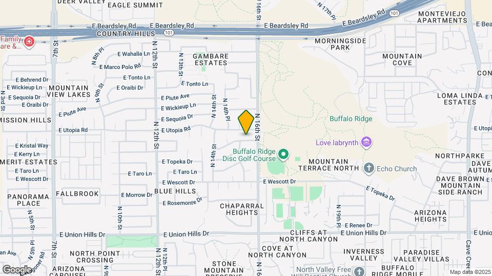 1516 E Kristal Way Map and Location Details