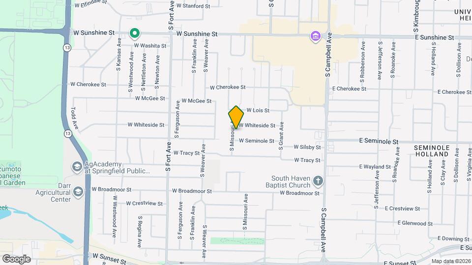 2142 S Missouri Ave Map and Location Details