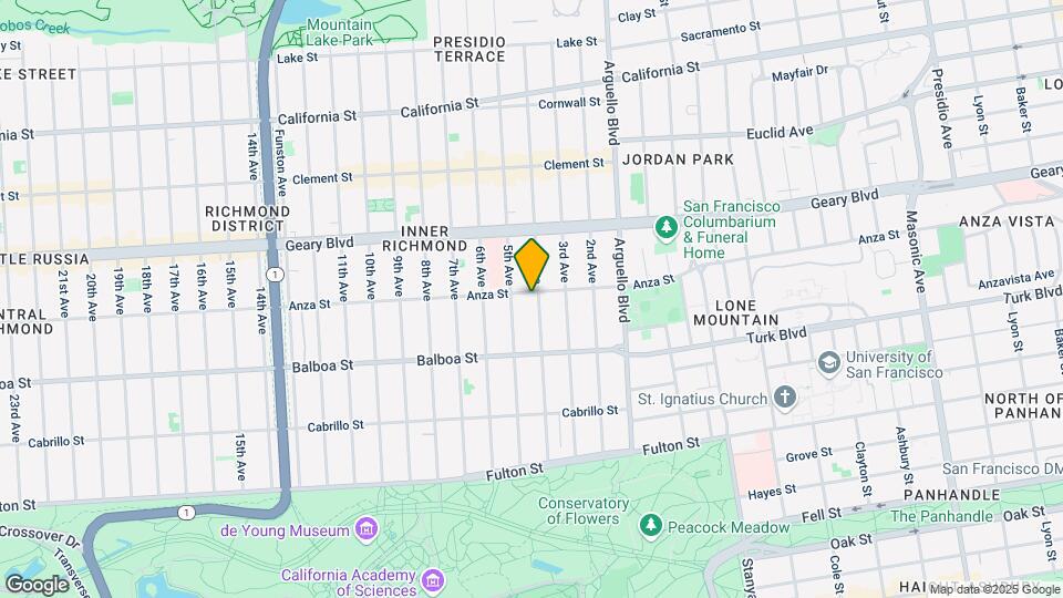 1309 Anza St Map and Location Details