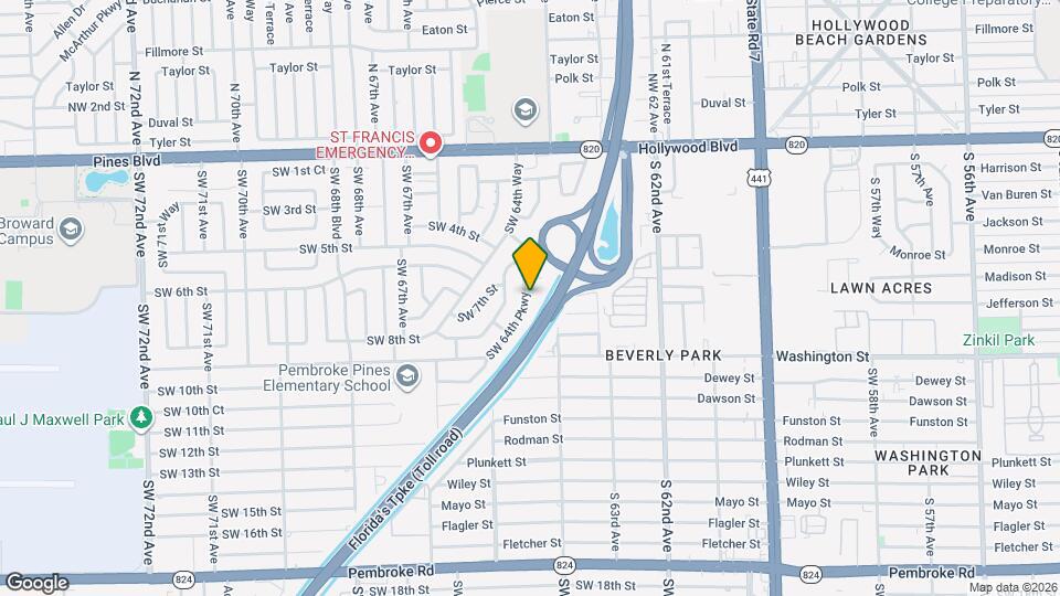 621 SW 64th Pkwy Mapa y Detalles de la Ubicación