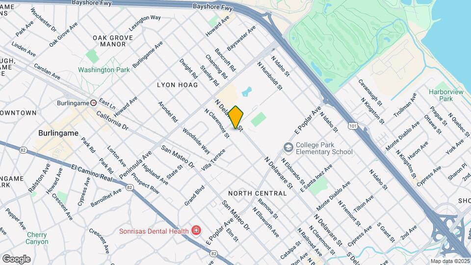 655 N Delaware St Map and Location Details
