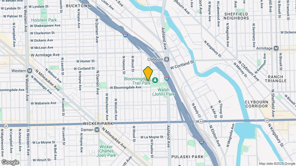 1814 N Paulina St Mapa y Detalles de la Ubicación