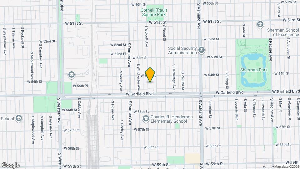 5431 S Wolcott Ave, Unit Wolcott unit 1 Map and Location Details