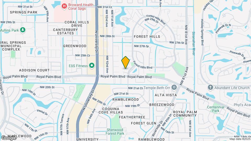 8937 NW 23rd St, Unit ONE OF A KIND CONDO Map and Location Details
