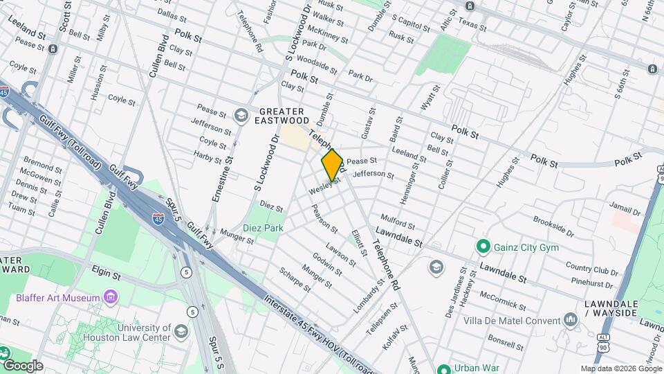 1621 Wesley St Map and Location Details