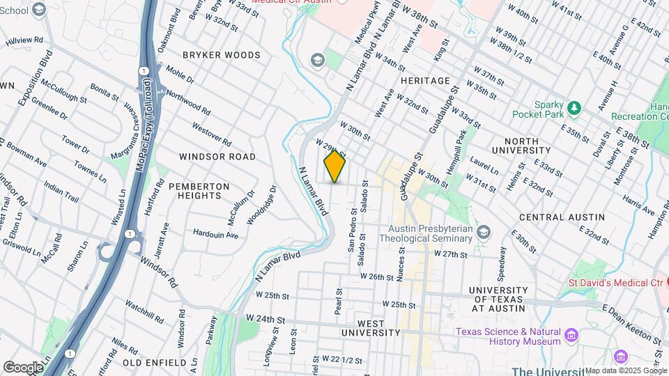 2825 San Gabriel St Map and Location Details