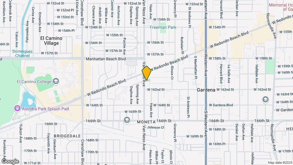 16108 Van Ness Ave Mapa y Detalles de la Ubicación