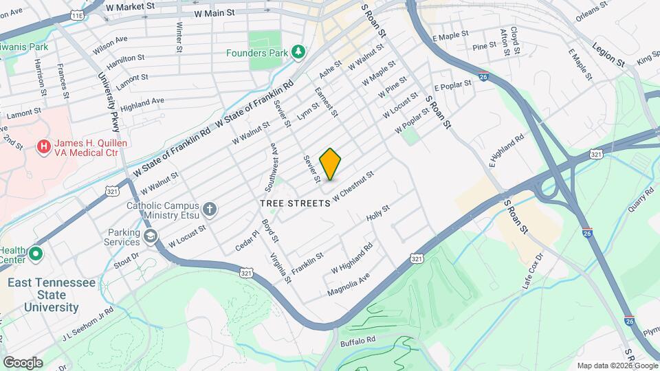 433 W Poplar St Map and Location Details