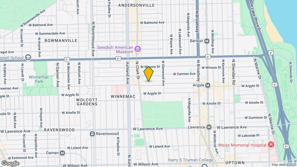 1454 W Winnemac Ave Map and Location Details