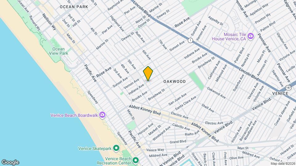 502 Indiana Ave, Unit 502 Map and Location Details
