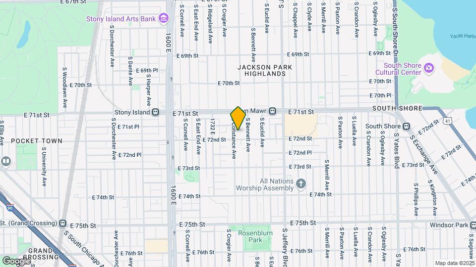 7147 S Constance Ave Map and Location Details