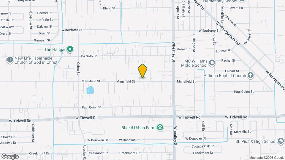 1404 Mansfield St Map and Location Details