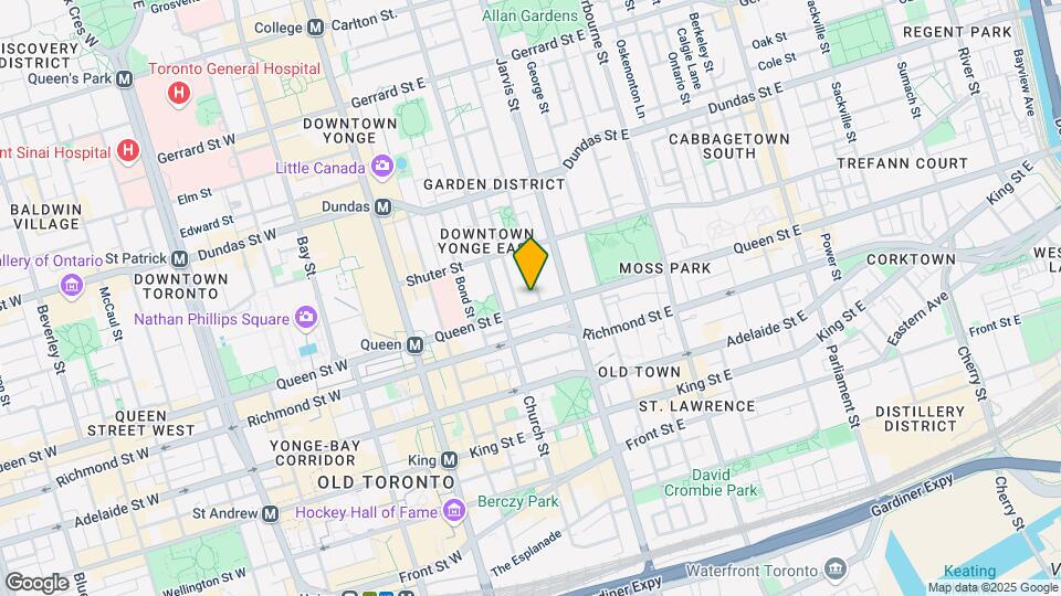 88 Queen St E Map and Location Details