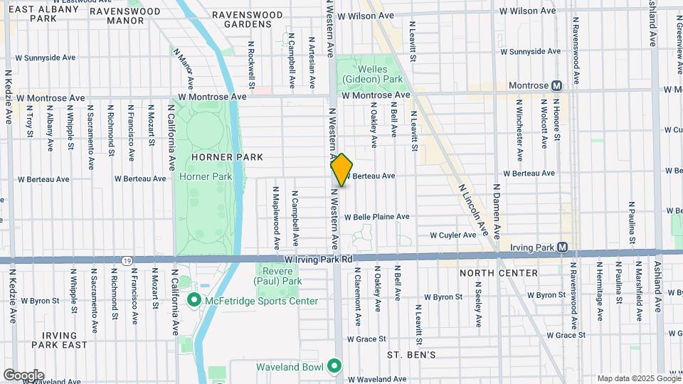 4137 N Western Ave Map and Location Details