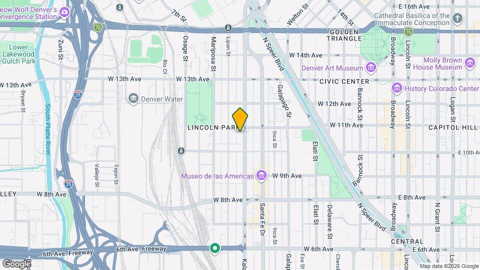 1061 Kalamath St Map and Location Details